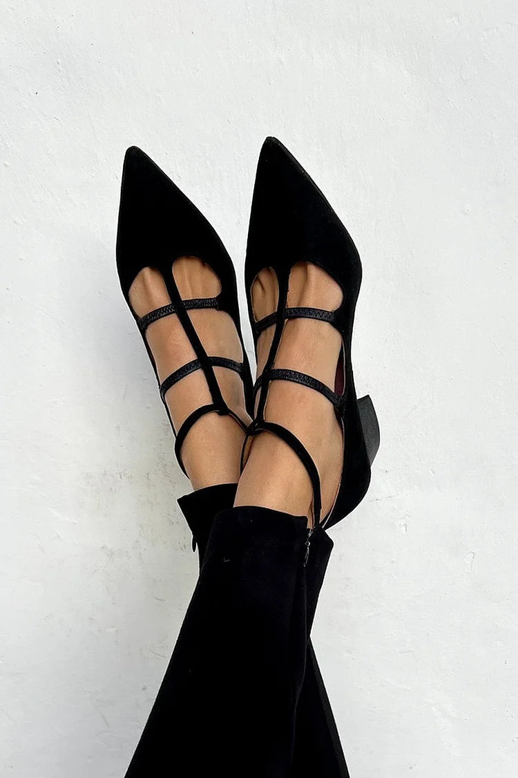 AVIE – HIGH-FASHION STRAPPY FLATS