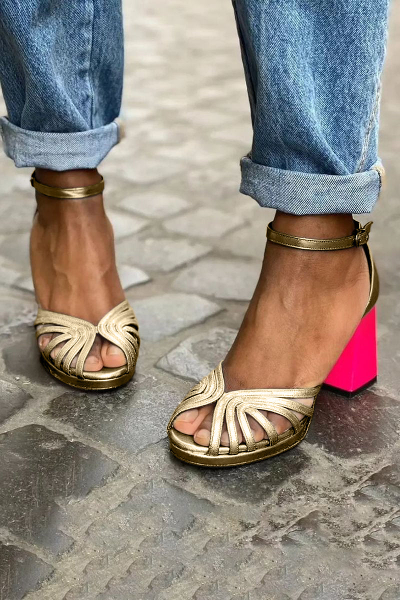 ISLA – STATEMENT BLOCK HEEL SANDALS