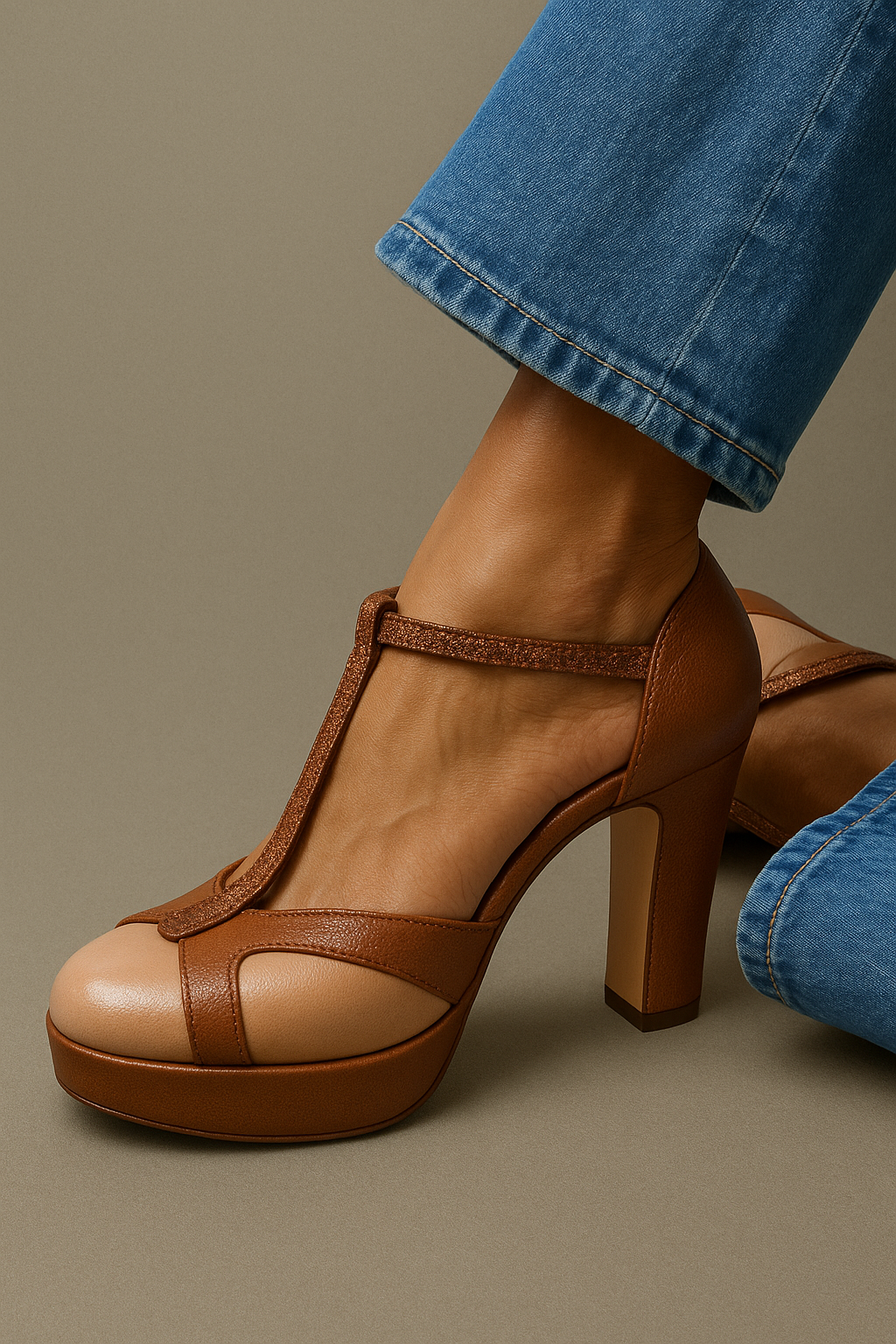 ISABELLA – ELEGANT T-STRAP PLATFORM HEELS