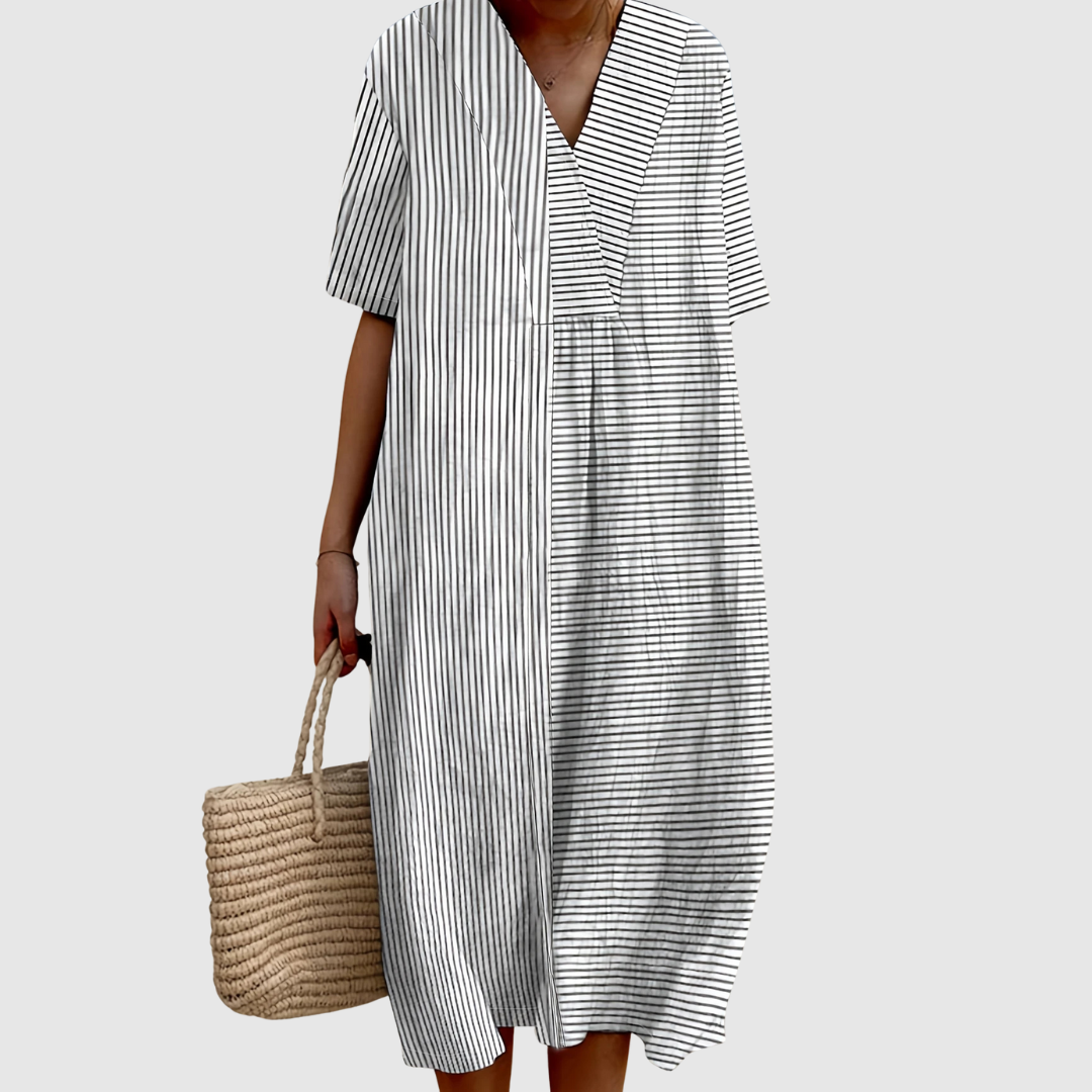 MILA – STRIPED BREEZE RELAXED DRESS