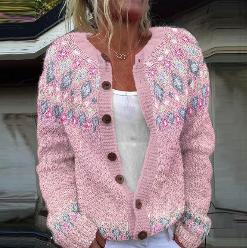 ROSE– COZY KNIT BUTTON-DOWN CARDIGAN