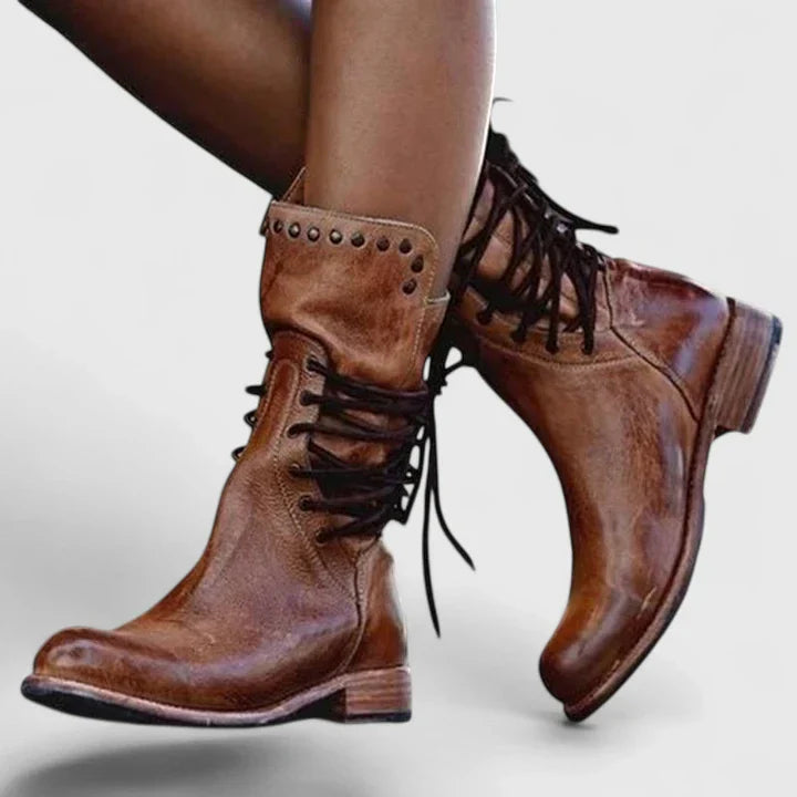 ALEXIS – LACE-UP COMBAT BOOTS