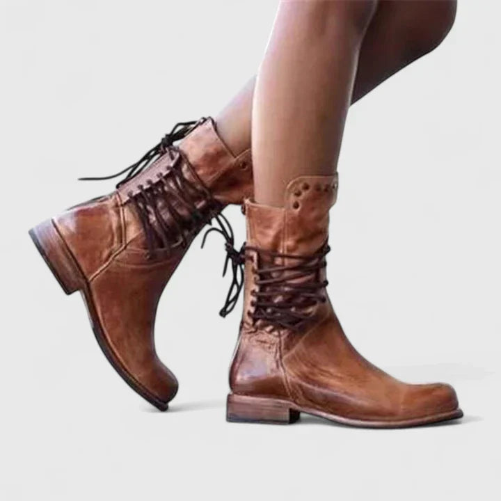 ALEXIS – LACE-UP COMBAT BOOTS