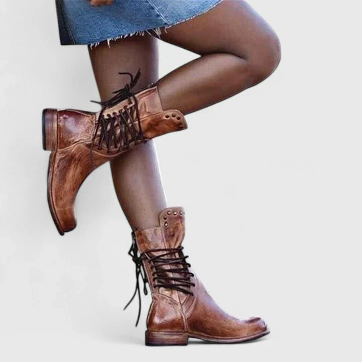 ALEXIS – LACE-UP COMBAT BOOTS