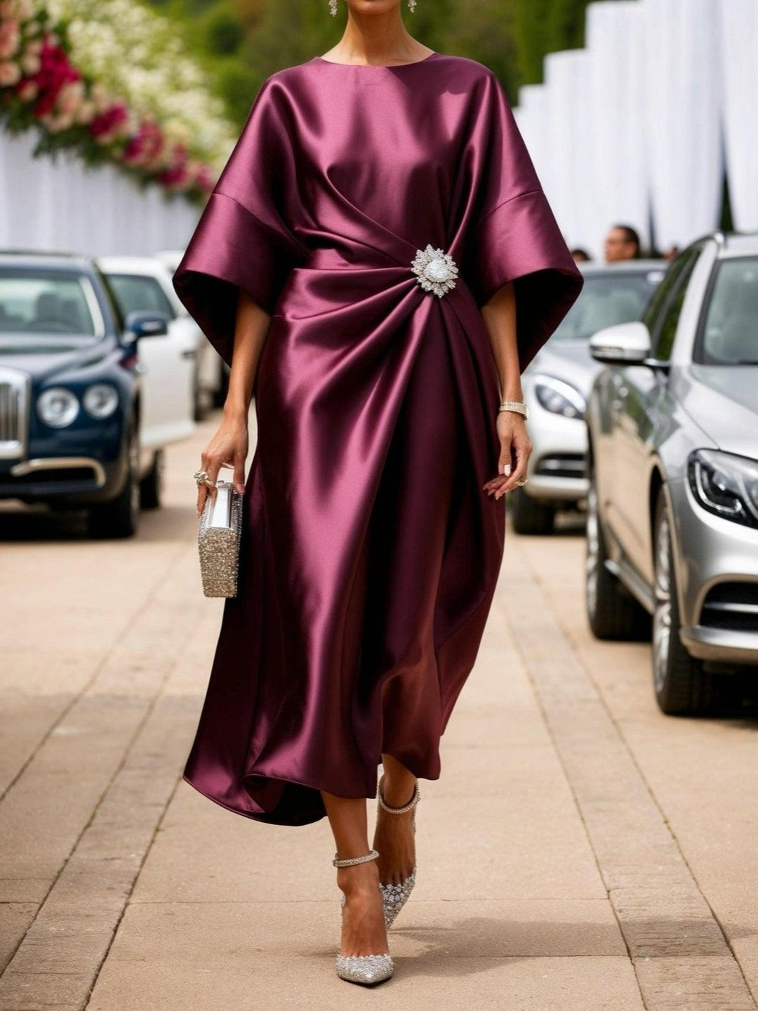 TIFFANY – ELEGANT DRAPE EVENING DRESS