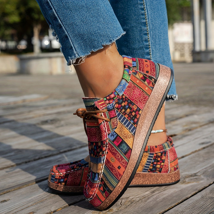 GIANE – BOHO CHIC LACE-UP LOAFERS