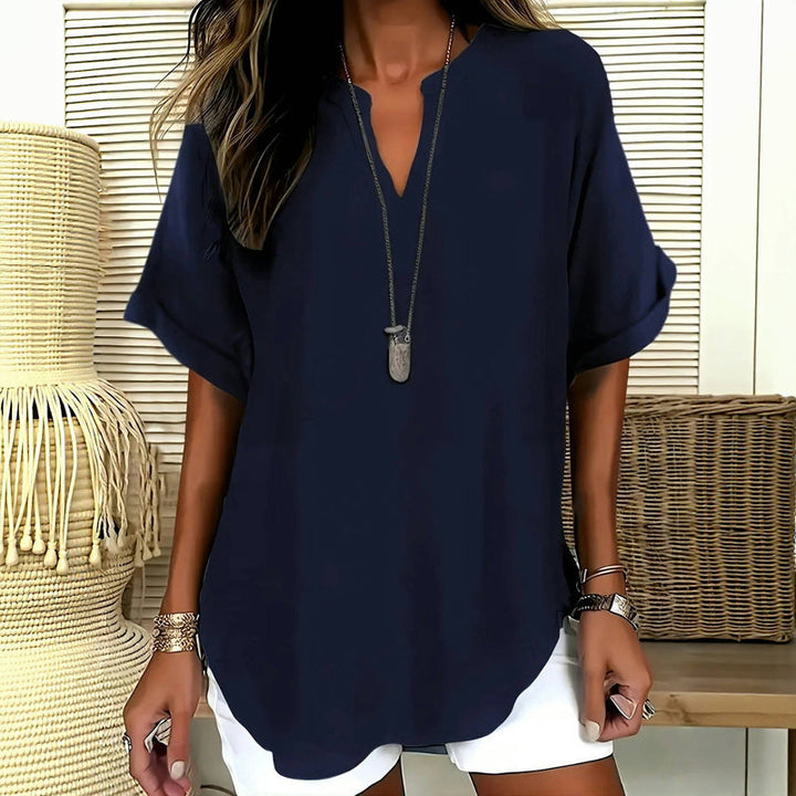 TIFFANY – RELAXED V-NECK TUNIC TOP