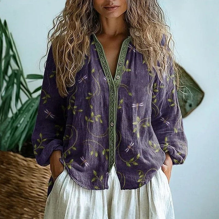 DESTINY – RELAXED FLORAL BUTTON BLOUSE