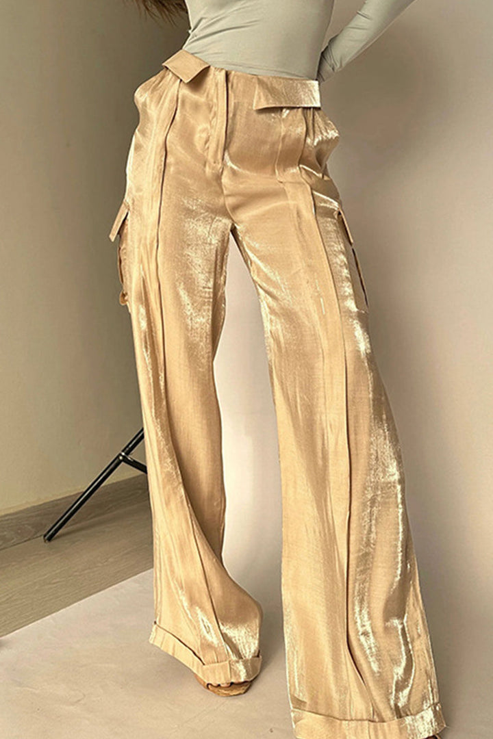 ORINTHIA – GRADIENT MID-WAIST STRAIGHT BOTTOMS