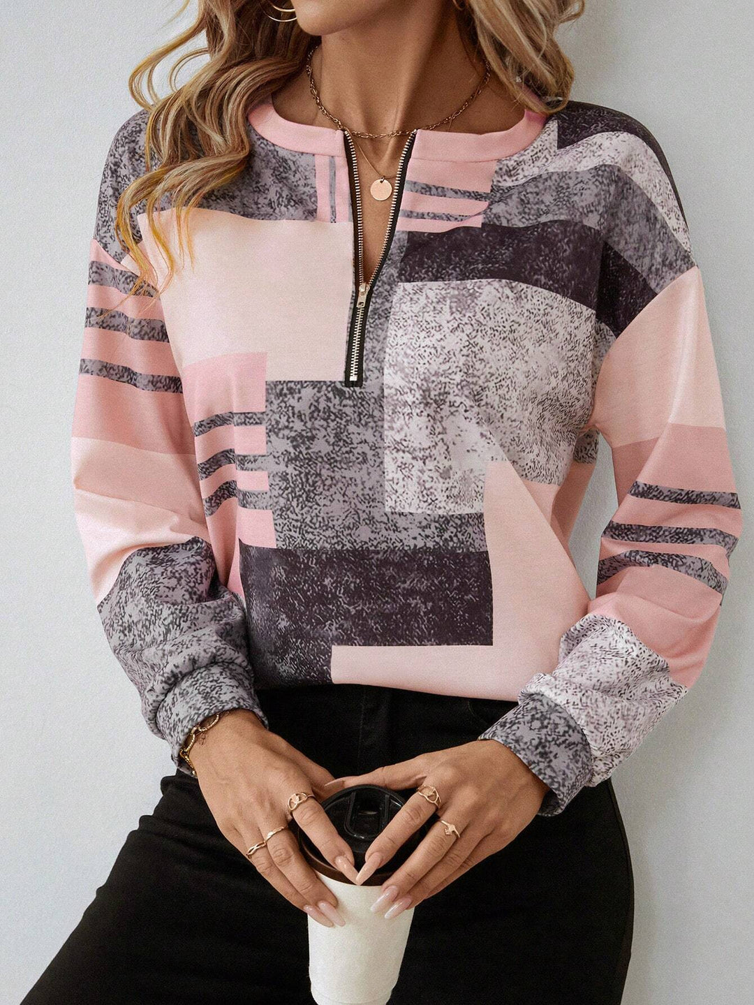BELLE – MODERN ZIP FRONT BLOUSE