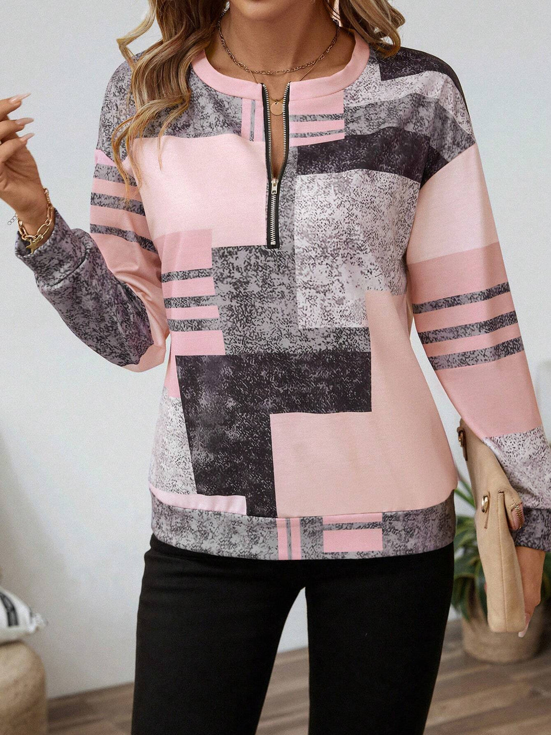 BELLE – MODERN ZIP FRONT BLOUSE