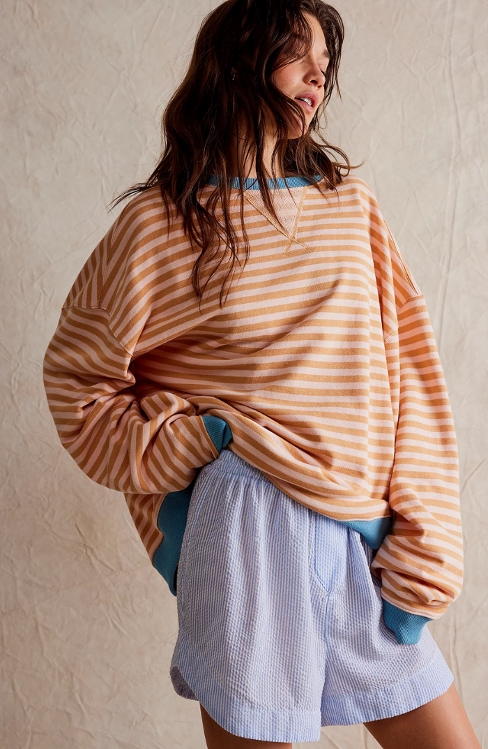 ZOEY – FUNSTRIPE WEEKEND SWEATSHIRT