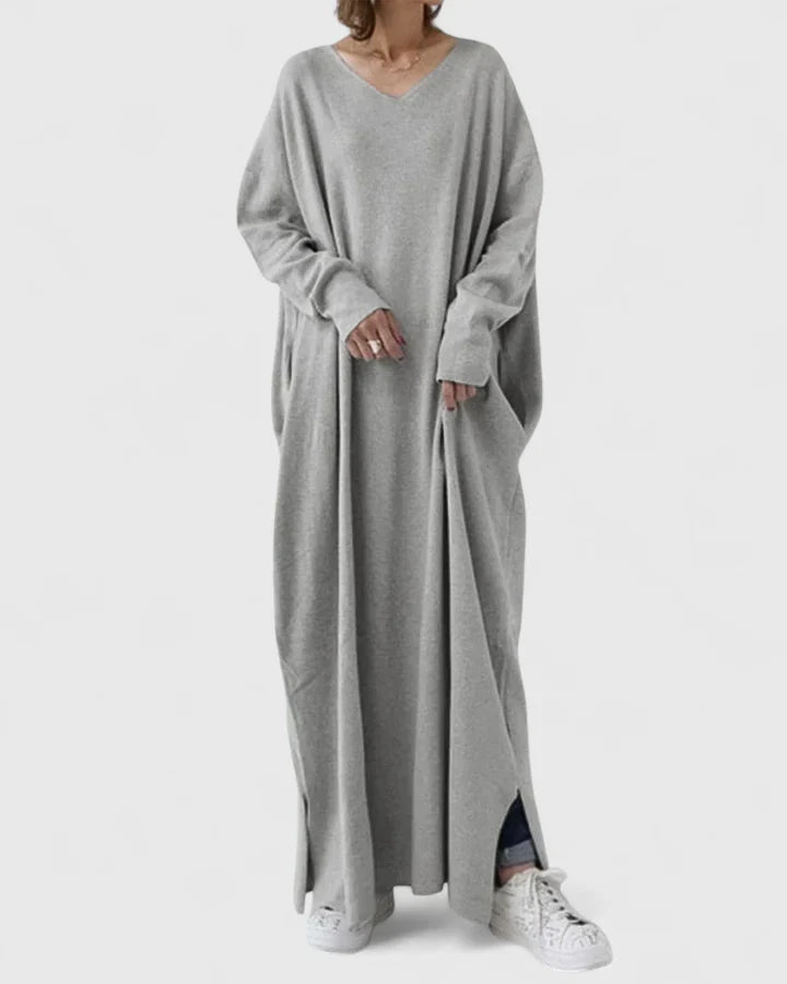 AVA – RELAXED V-NECK MAXI DRESS