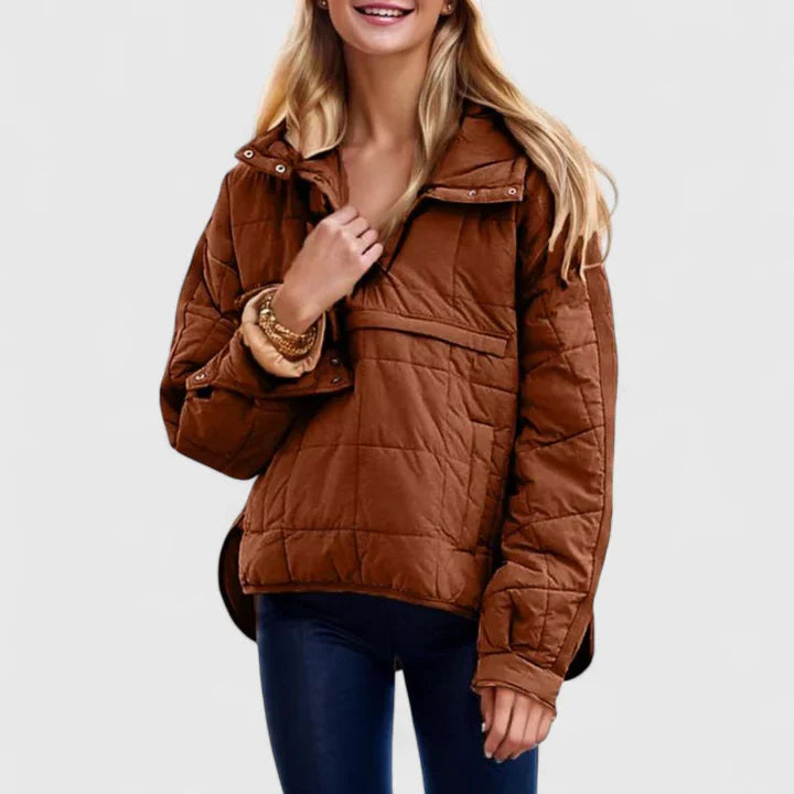 BRIANNA – COZY QUILTED PULLOVER JACKET