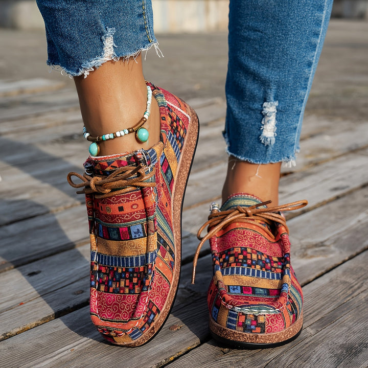 GIANE – BOHO CHIC LACE-UP LOAFERS