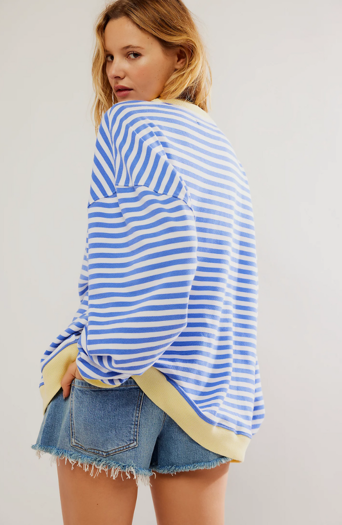 ZOEY – FUNSTRIPE WEEKEND SWEATSHIRT