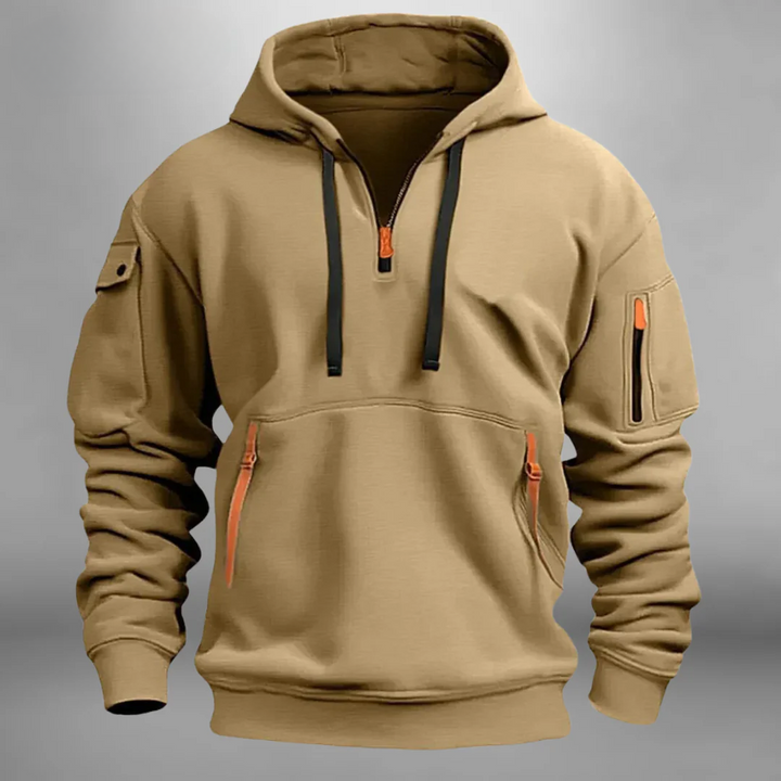 JOHN – CASUAL ZIP HOODED SWEATSHIRT