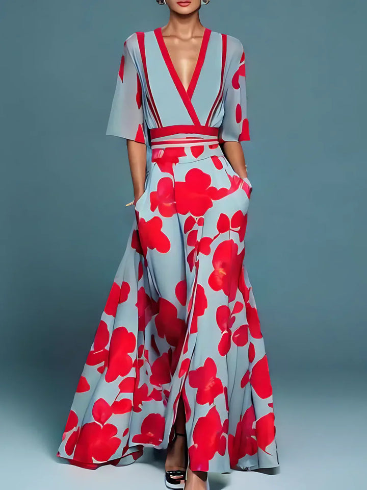 Elegant Floral Wallet Dress