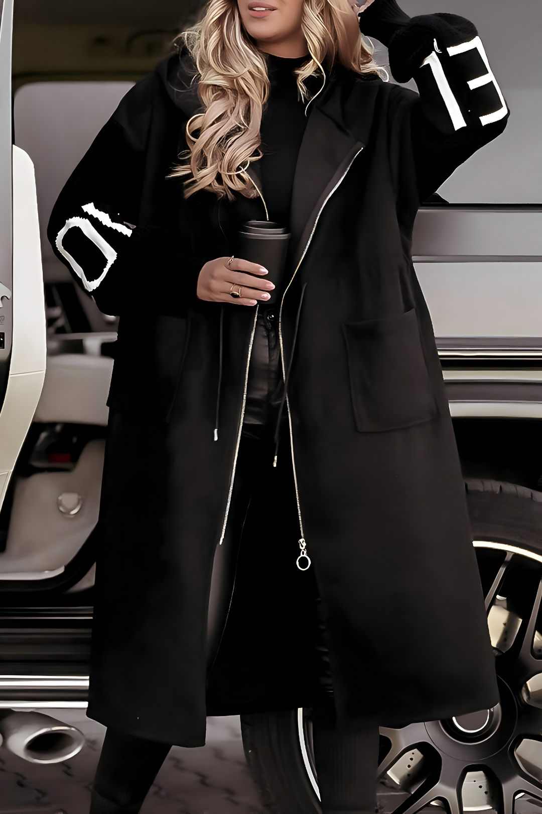 MARIAH – RELAXED HOODED LONG COAT