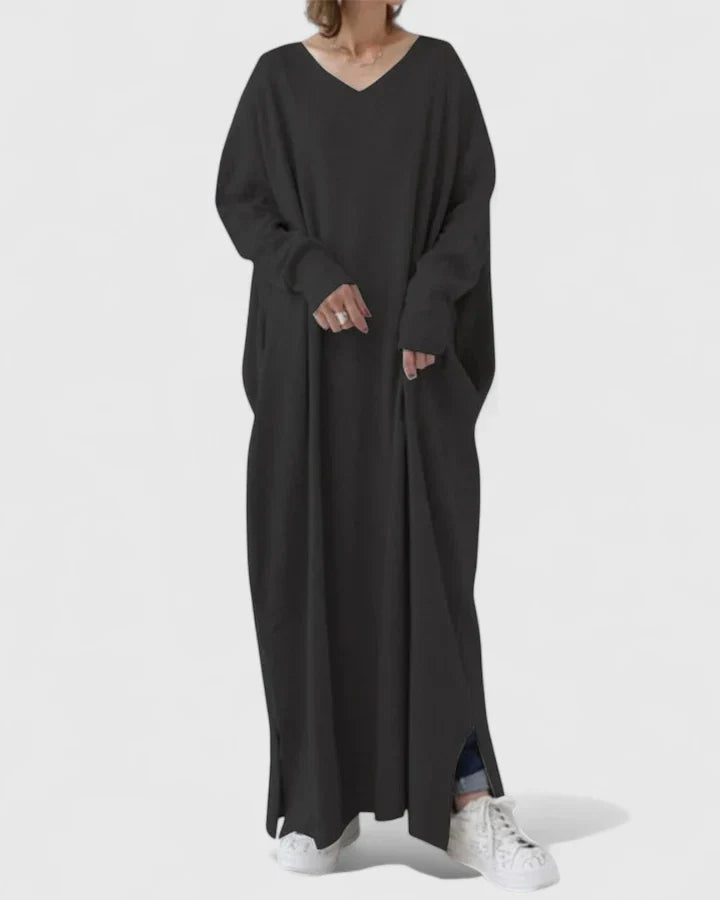 AVA – RELAXED V-NECK MAXI DRESS