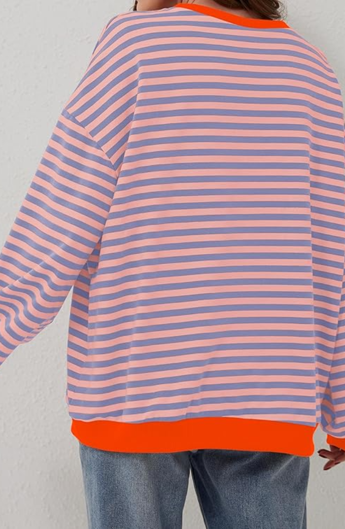 ZOEY – FUNSTRIPE WEEKEND SWEATSHIRT