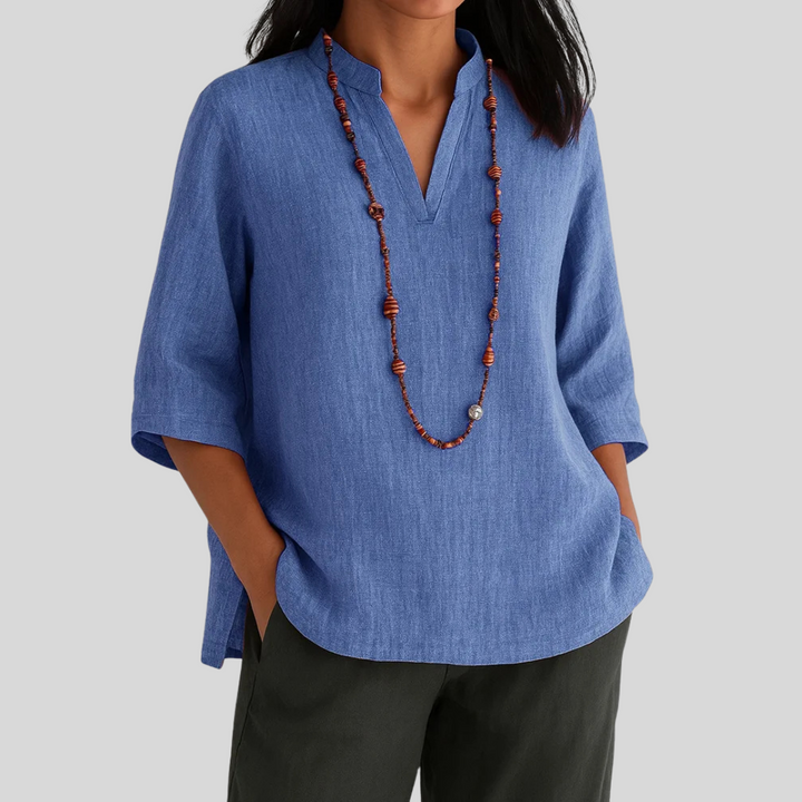 SARAH – RELAXED V-NECK BLOUSE