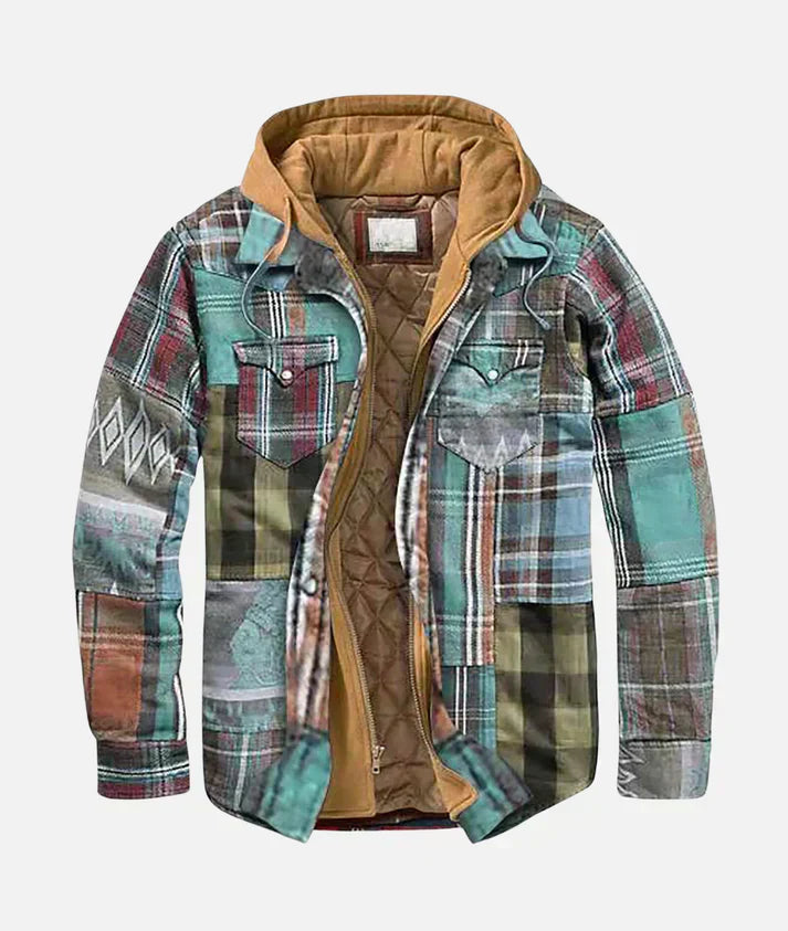 SKY – COZY HOODED PLAID JACKET
