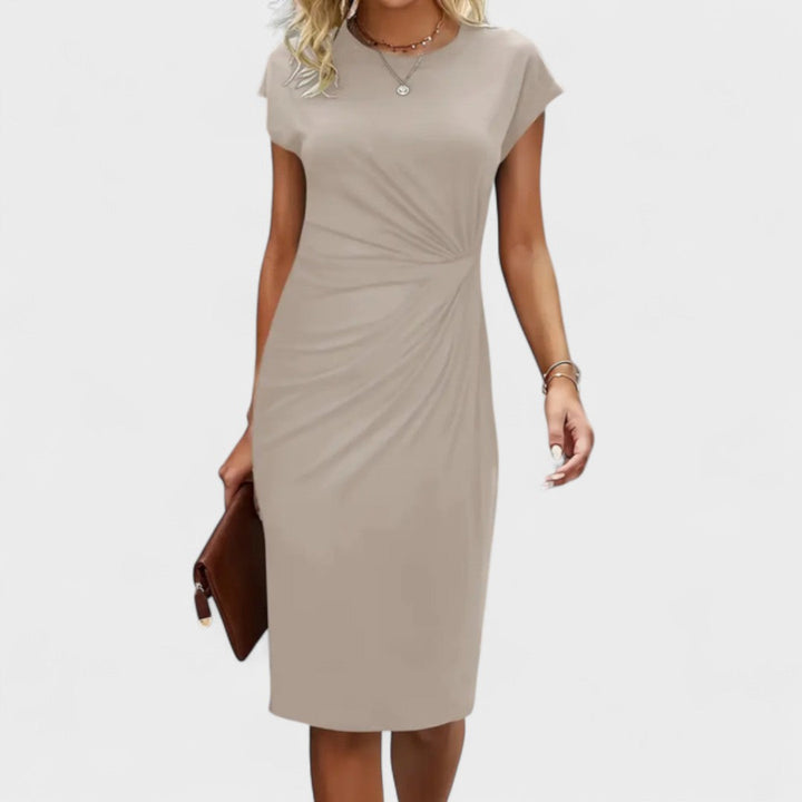 CLAIRE – SCULPTED ELEGANCE RUCHED DRESS