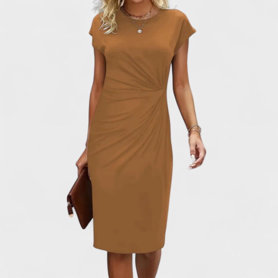 CLAIRE – SCULPTED ELEGANCE RUCHED DRESS