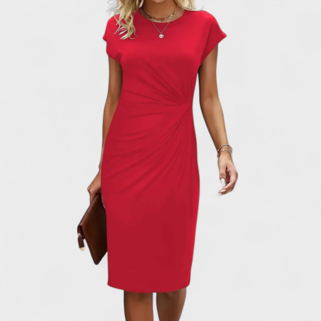 CLAIRE – SCULPTED ELEGANCE RUCHED DRESS