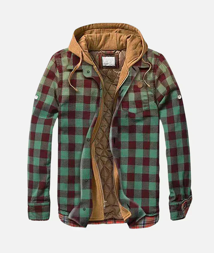 SKY – COZY HOODED PLAID JACKET