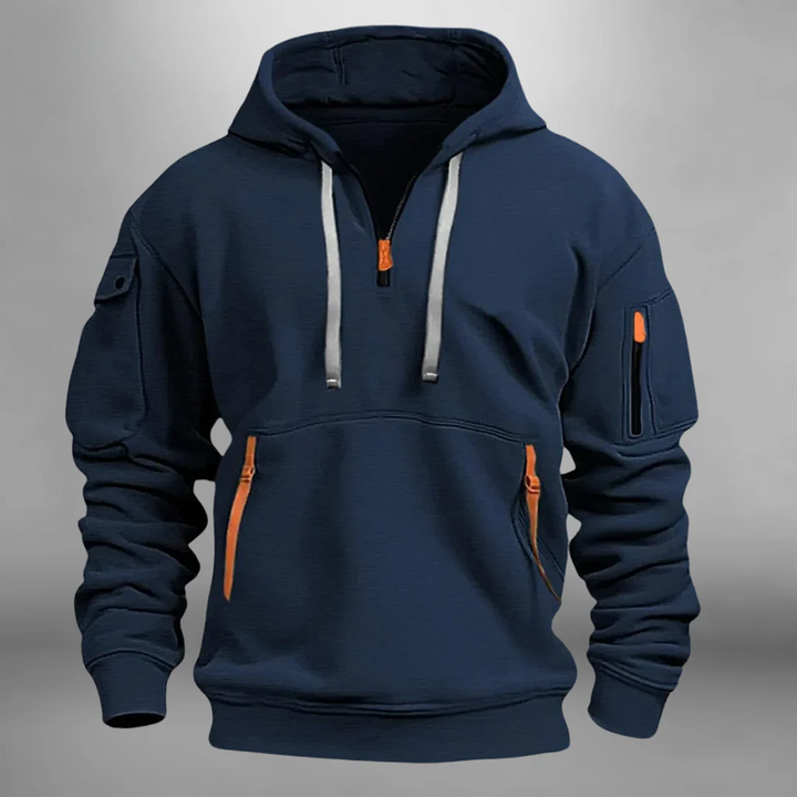 JOHN – CASUAL ZIP HOODED SWEATSHIRT