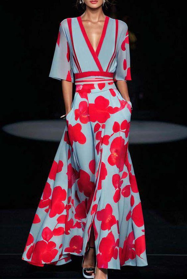 MIRANDA – FLORAL V-NECK MAXI DRESS
