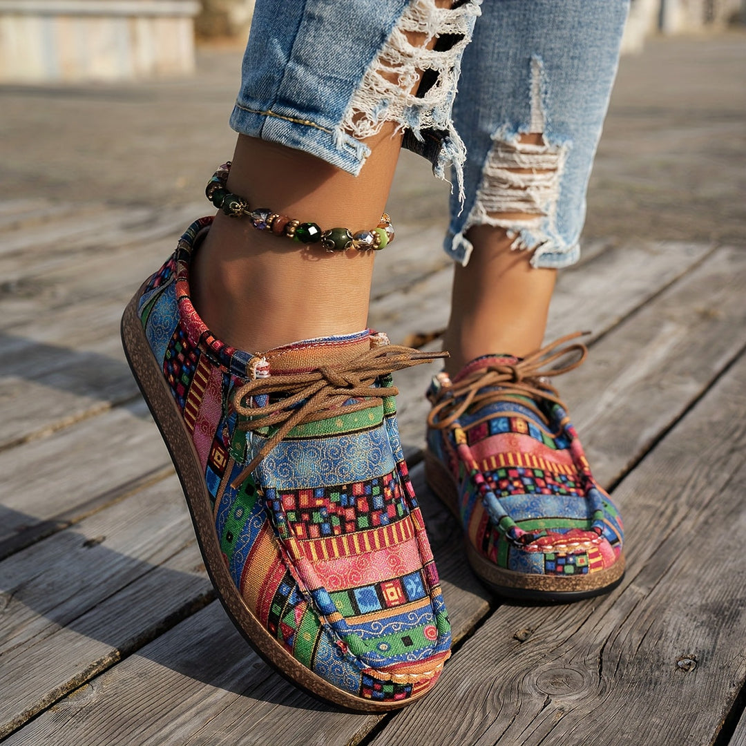 GIANE – BOHO CHIC LACE-UP LOAFERS