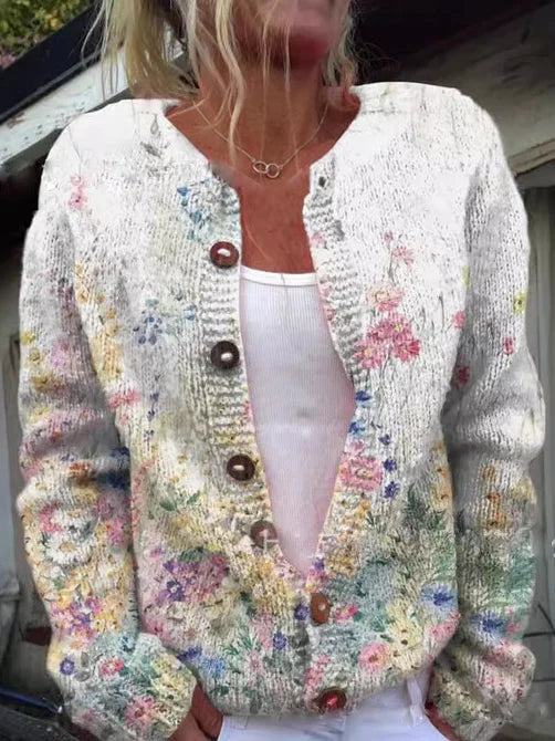 SOPHIA – FLORAL BUTTON-UP CARDIGAN