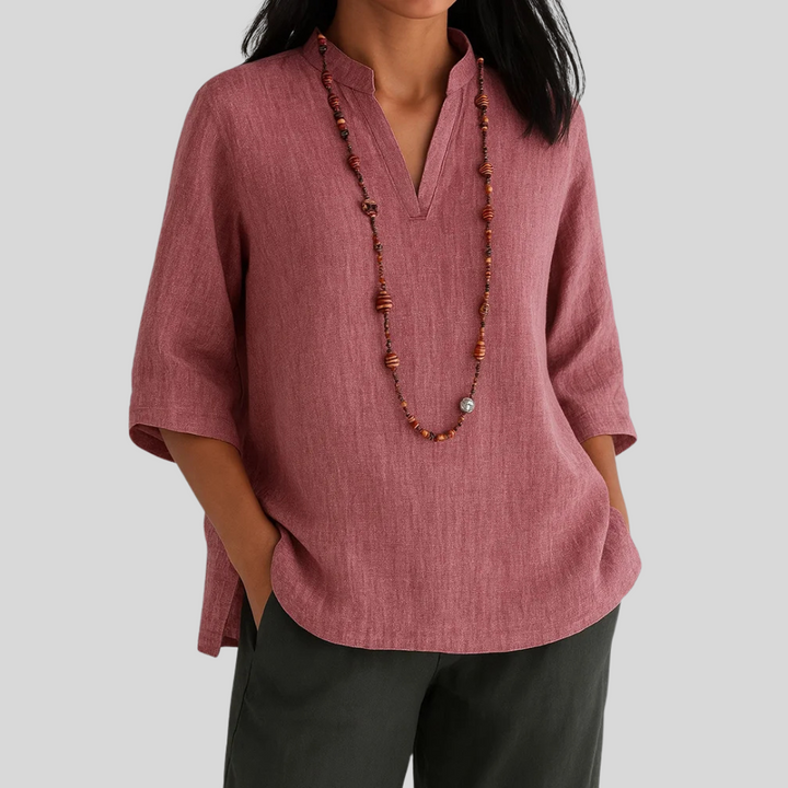 SARAH – RELAXED V-NECK BLOUSE