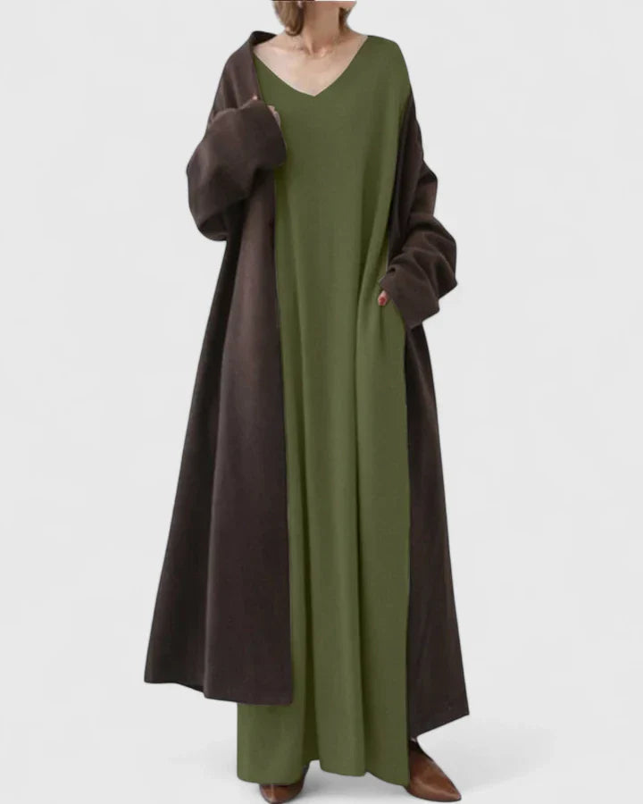 AVA – RELAXED V-NECK MAXI DRESS