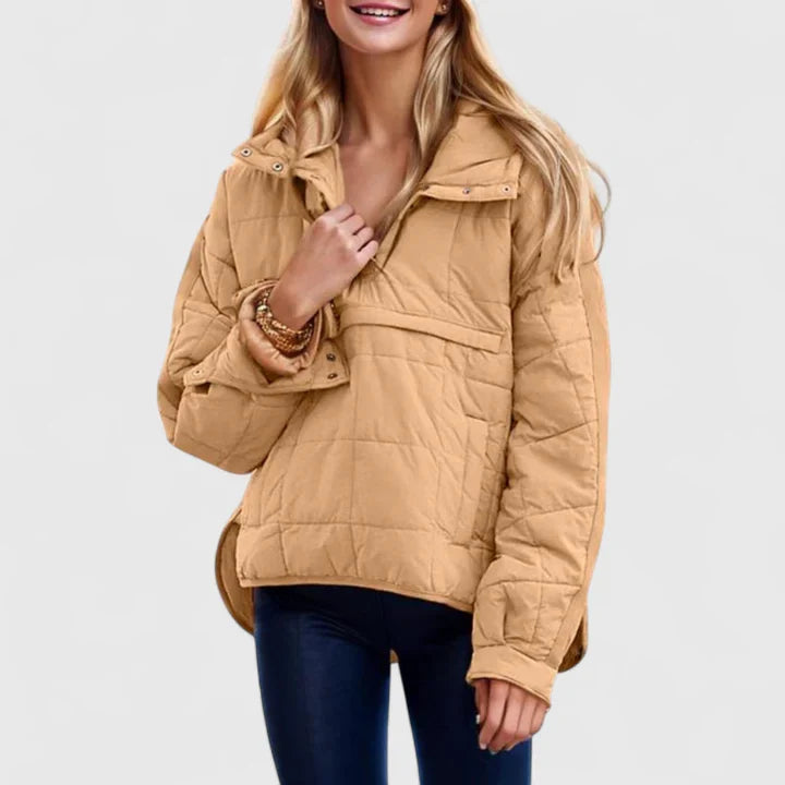 BRIANNA – COZY QUILTED PULLOVER JACKET