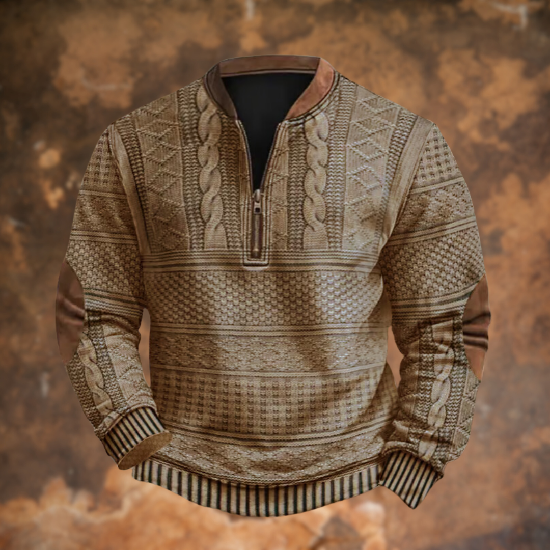 KEATON – TEXTURED HALF-ZIP SWEATSHIRT