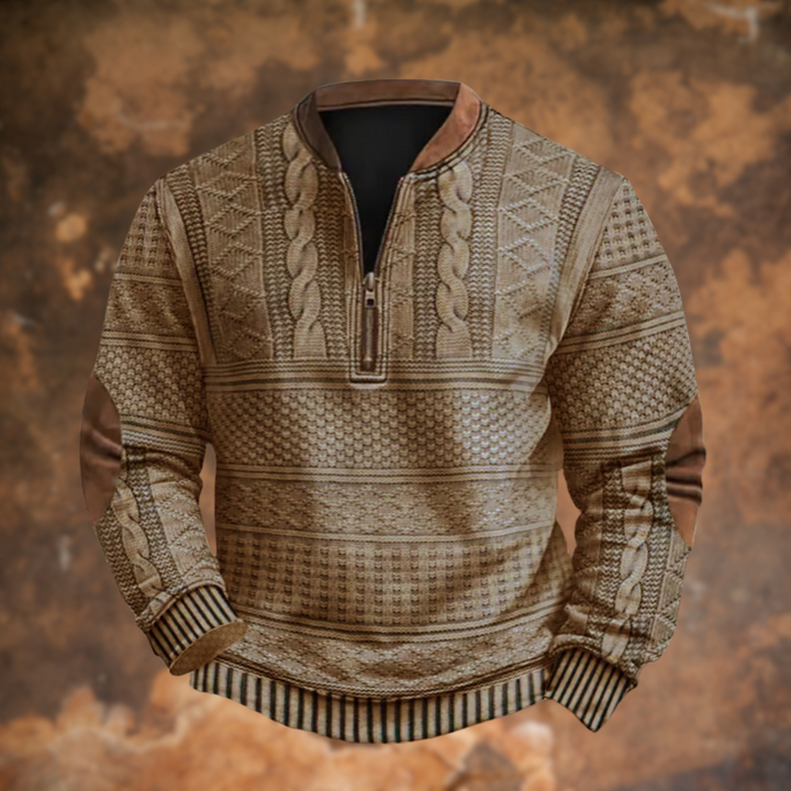 KEATON – TEXTURED HALF-ZIP SWEATSHIRT