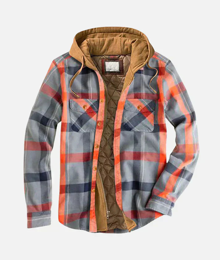 SKY – COZY HOODED PLAID JACKET