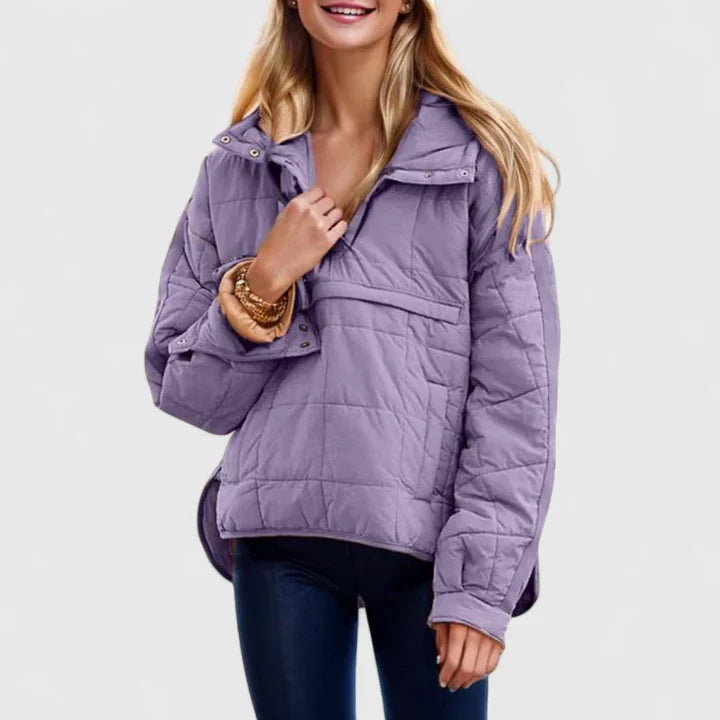 BRIANNA – COZY QUILTED PULLOVER JACKET