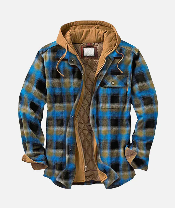 SKY – COZY HOODED PLAID JACKET