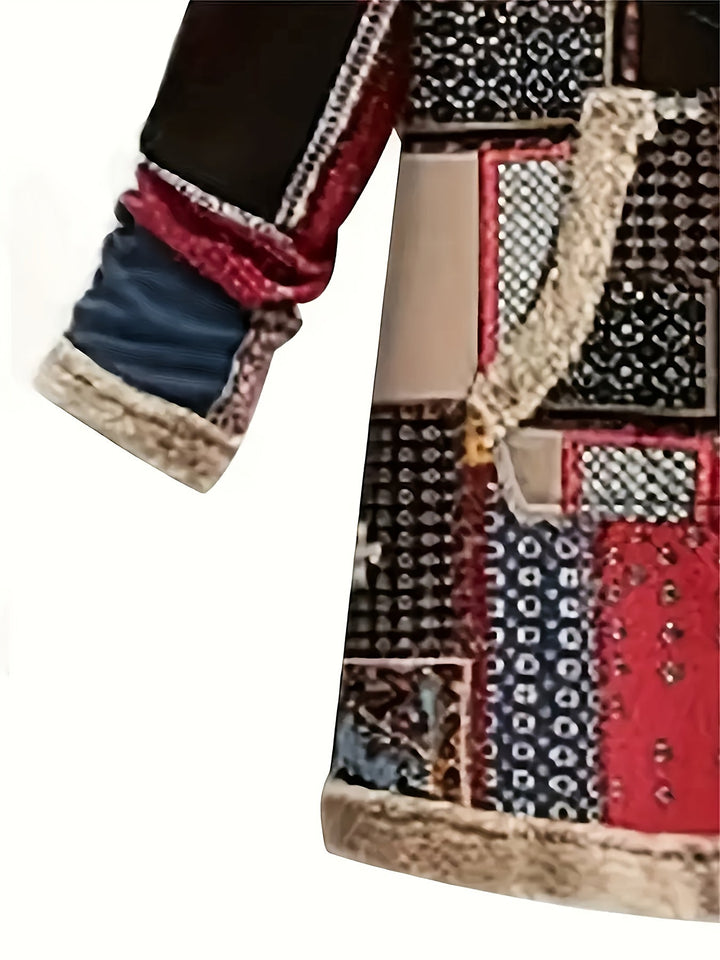 BRIANNA – COZY PATCHWORK HOODED COAT
