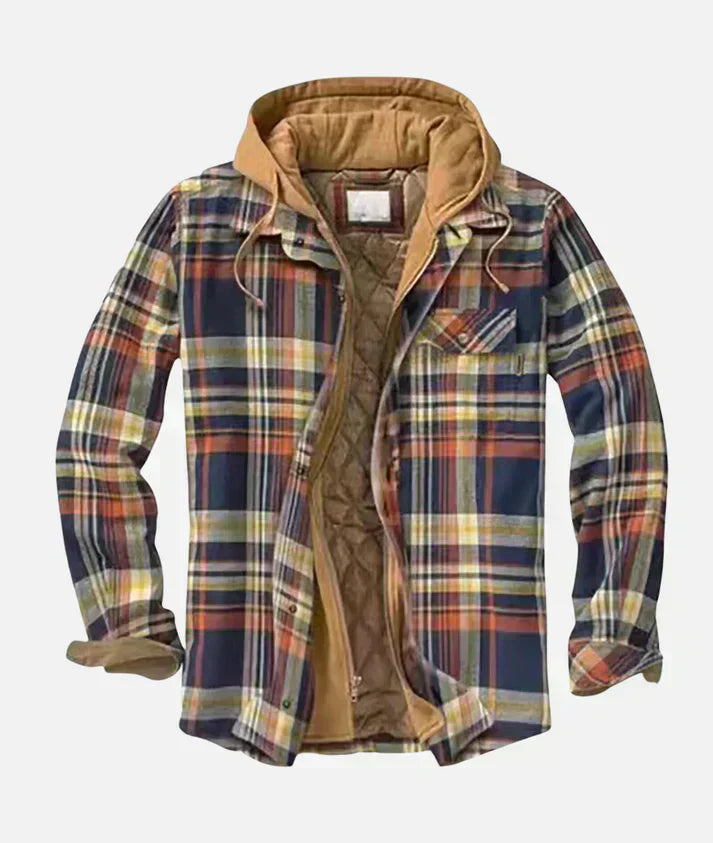 SKY – COZY HOODED PLAID JACKET