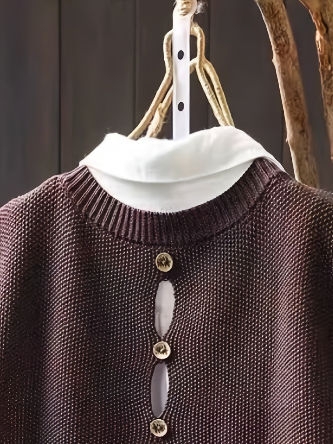 MACKENZIE – BUTTON-BACK KNIT VEST & SHIRT