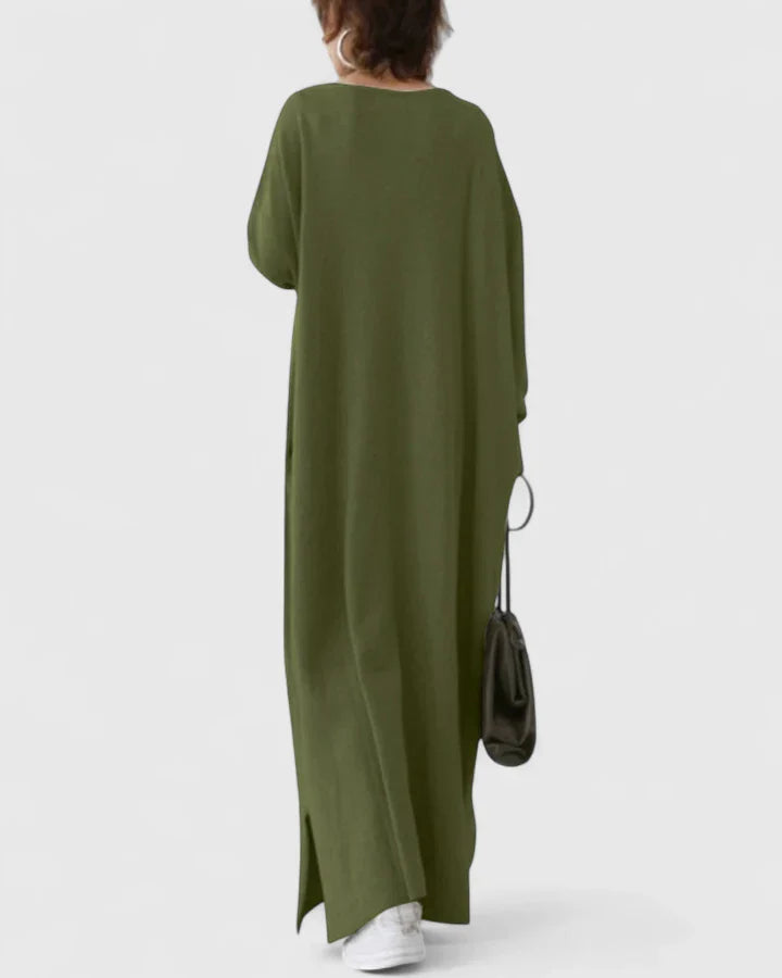 AVA – RELAXED V-NECK MAXI DRESS