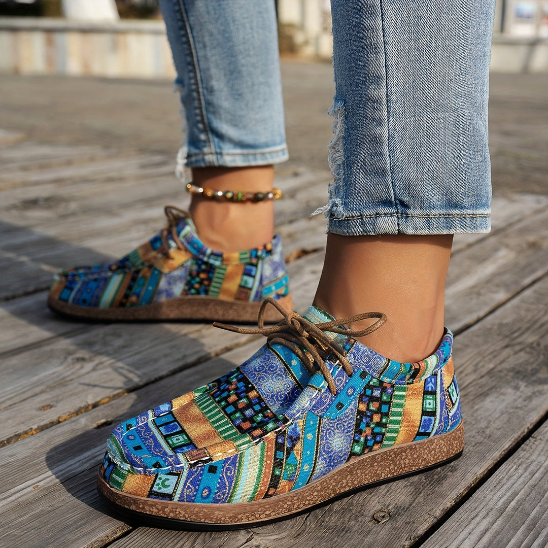 GIANE – BOHO CHIC LACE-UP LOAFERS
