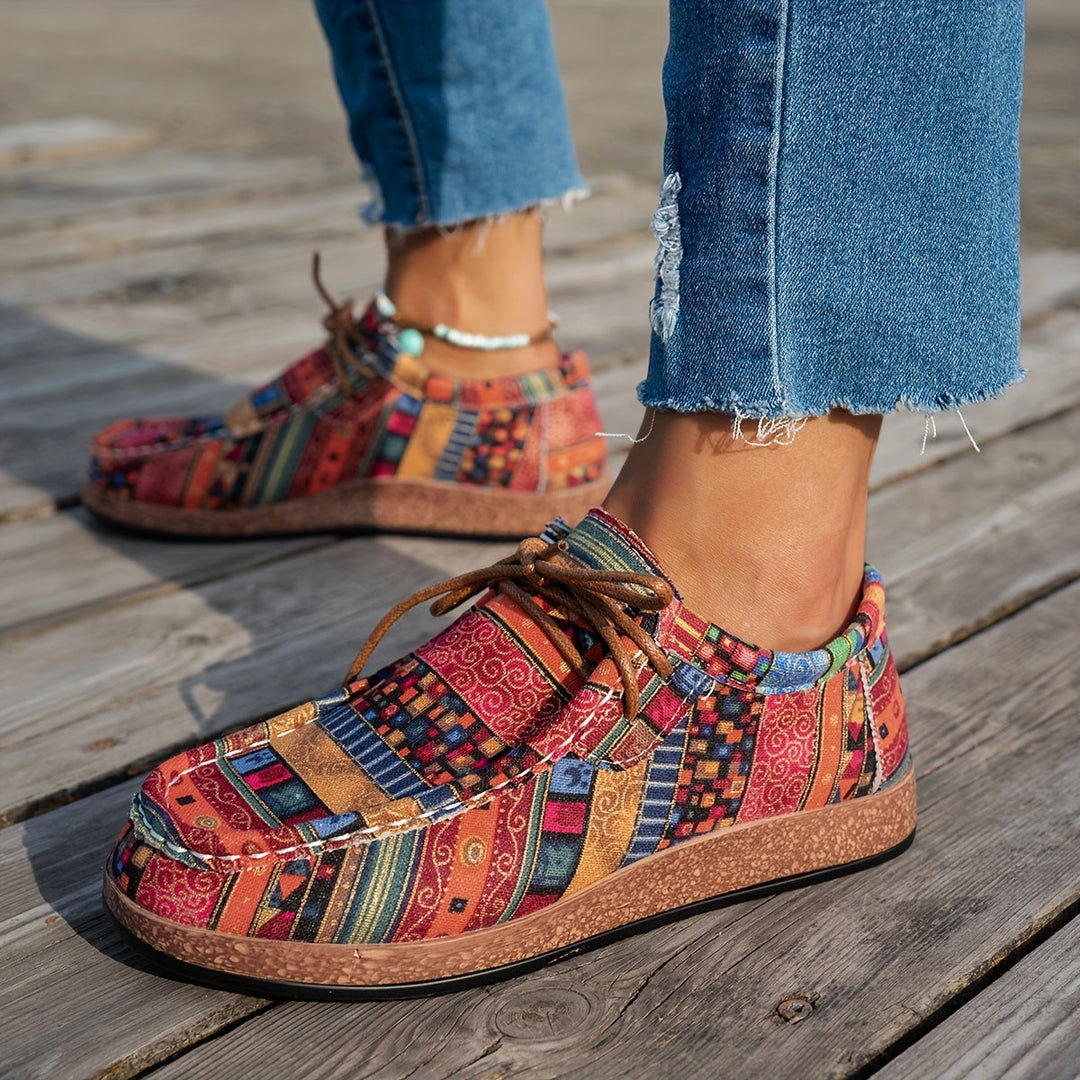 GIANE – BOHO CHIC LACE-UP LOAFERS