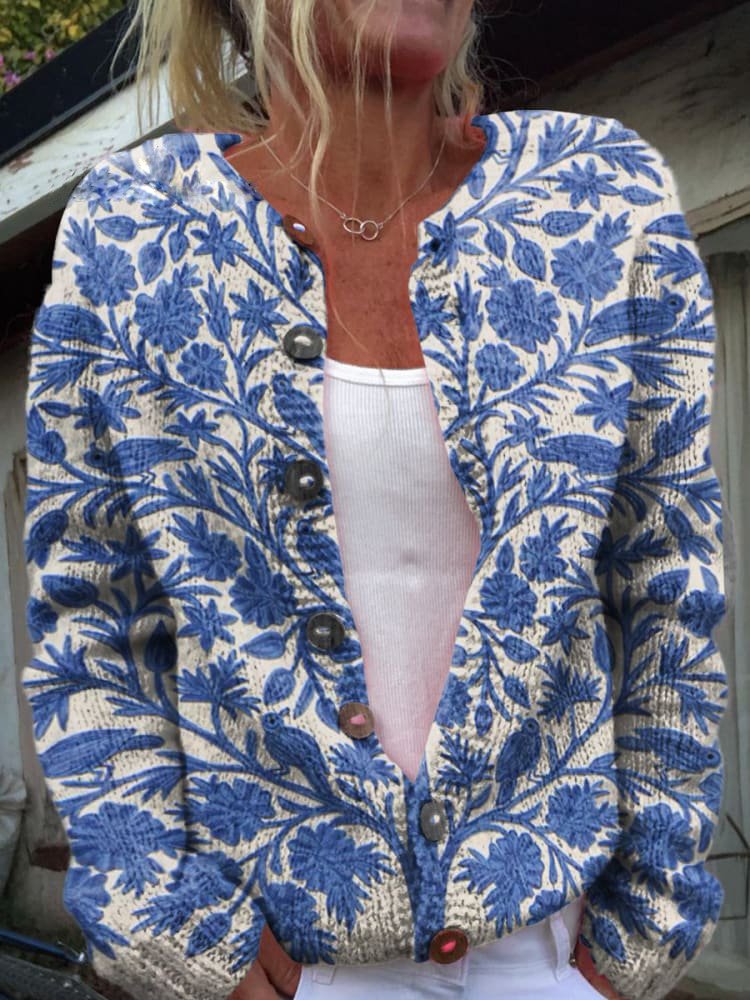 SOPHIA – FLORAL BUTTON-UP CARDIGAN